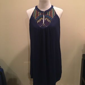 Francesca’s Blue Tribal Print Dress